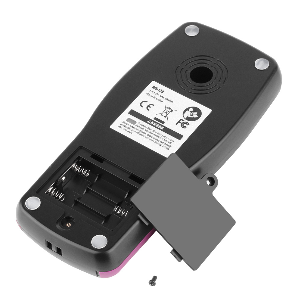 The wall detector detects and locates the WS-120 of wires, water pipes and metal materials in the wall.