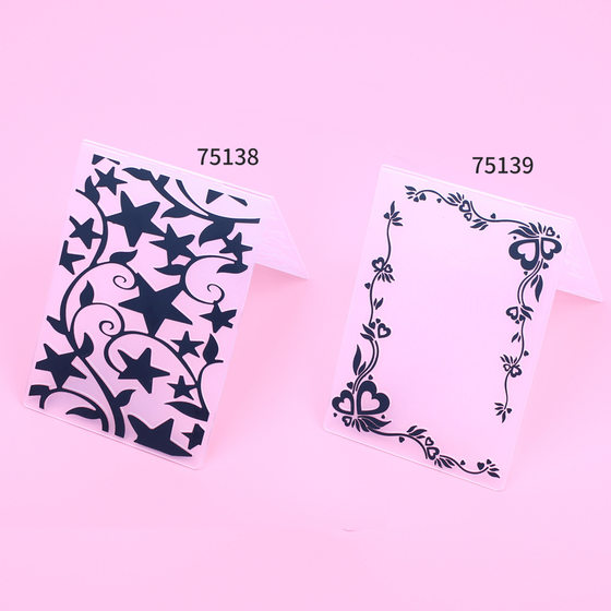 DIY plastic concave-convex embossing template letter photo frame mold Diamond violin concave-convex printing template