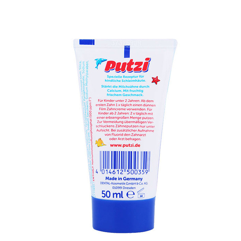 Germany imported children's toothpaste 3-6 years old anti-tooth decay baby fluoride toothpaste press type 50ml