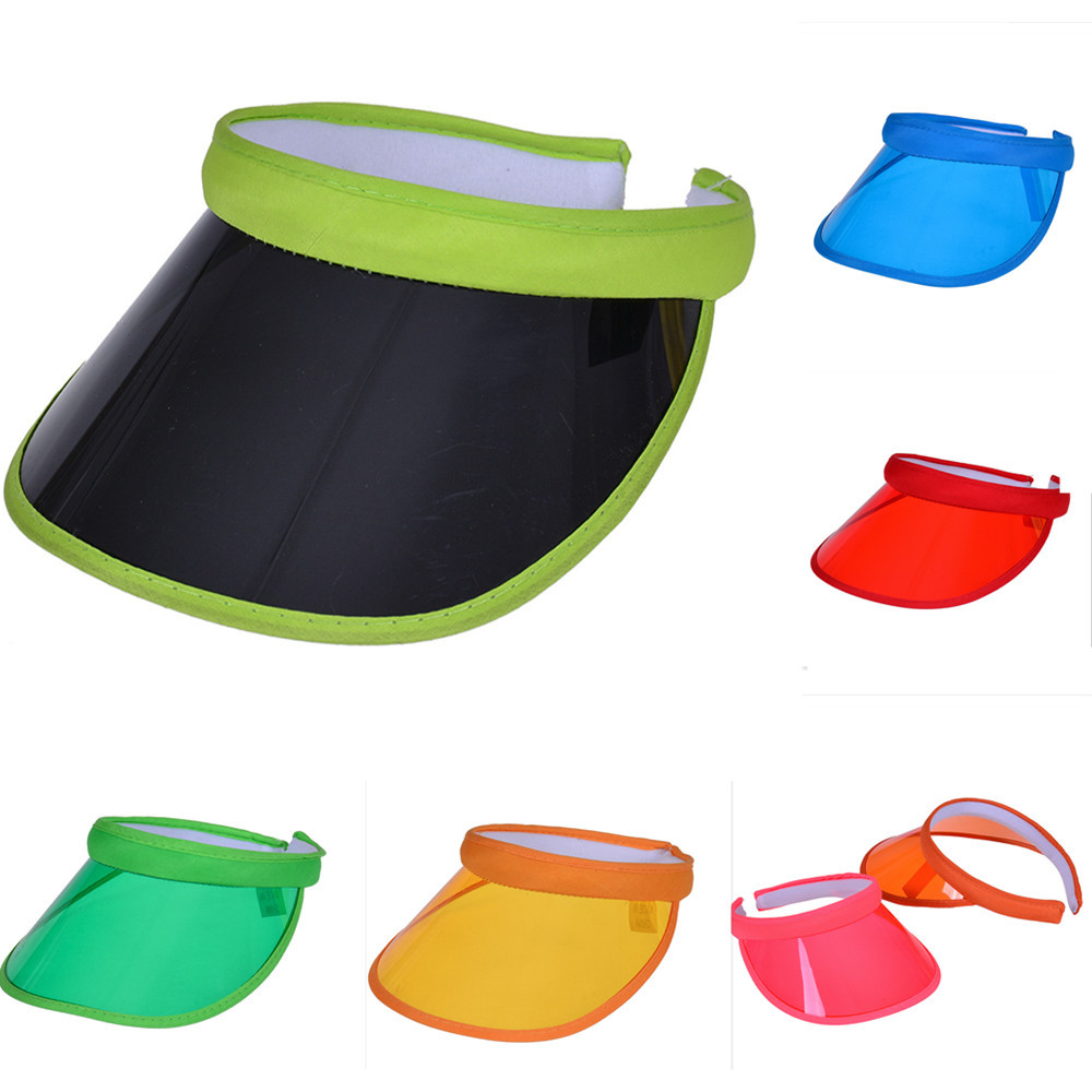 PVC European and American plastic sunshade hat outdoor advertising running UV hair card sun hat printing LOGO