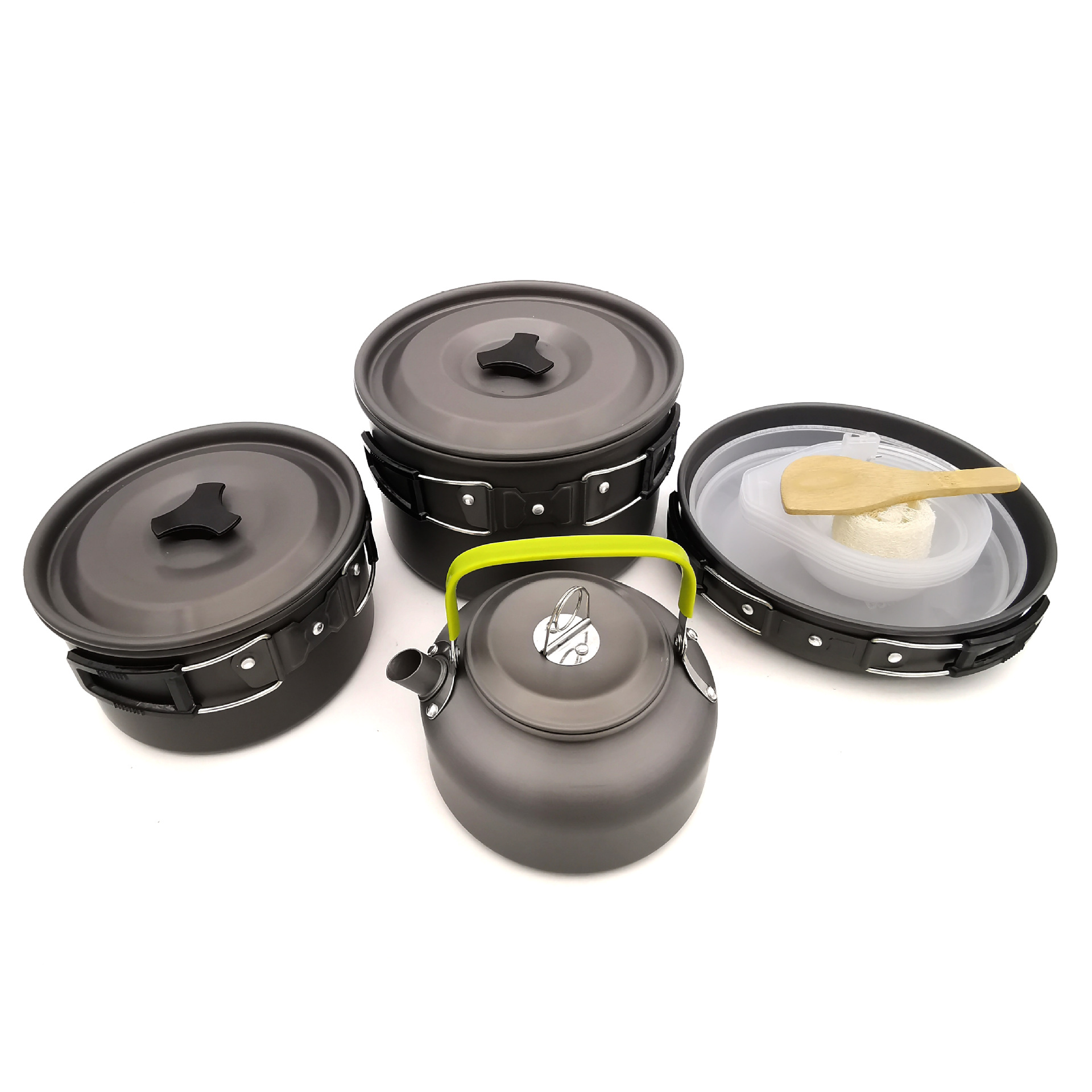 Amazon Hot Sale 4-5 Person Hard Alumina Teapot Set Pot Set Outdoor Camping Coffee Pot Pot Set