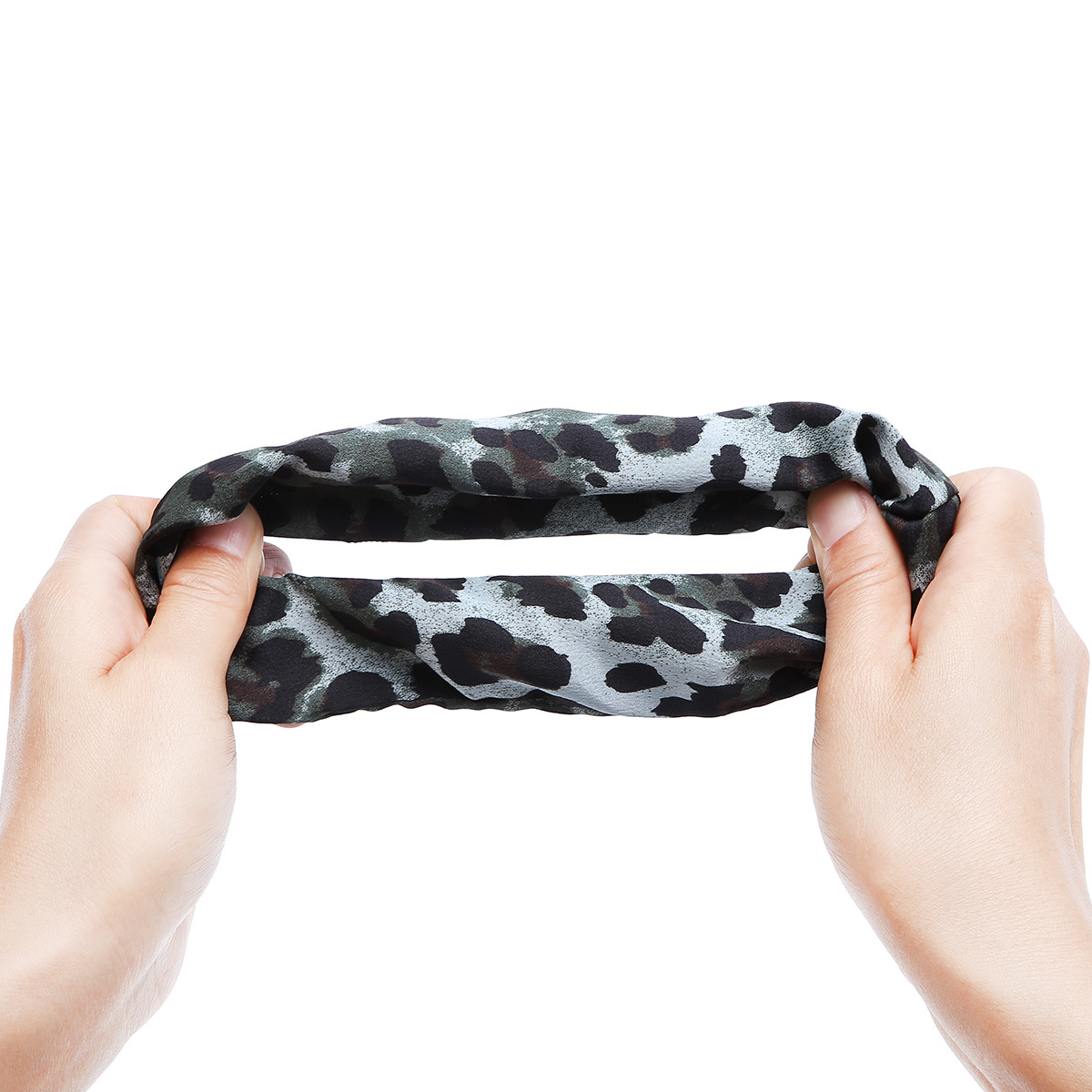 Cross-border Exclusive Large European and American Large Bowel Amazon Combination Set Hair Ring Leopard Color Cloth Ring