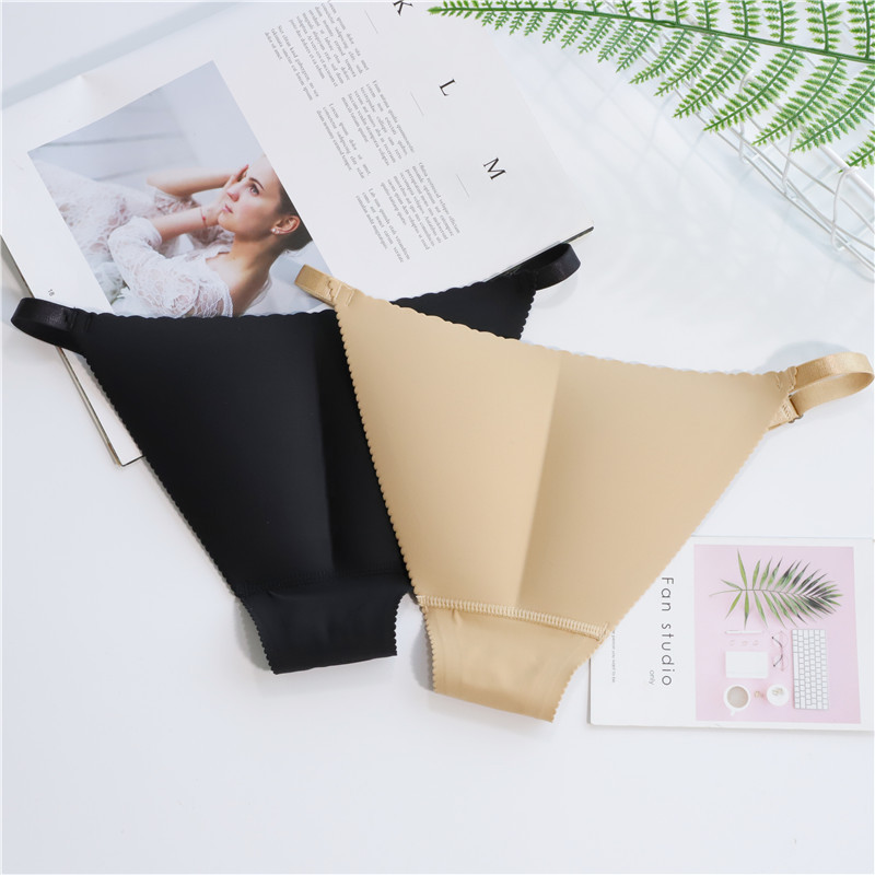 False buttock lifting pants, plump bottom bikini underwear, women's adjustable tightness T-shaped triangle pants
