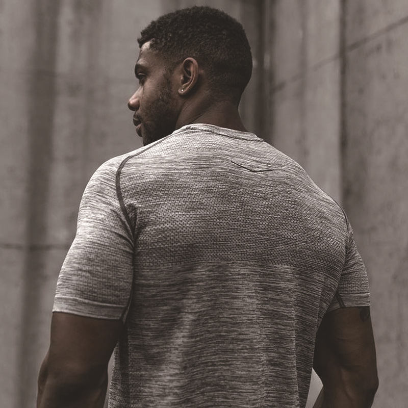 [Foreign Trade Wholesale Africa Cross-border] Fitness Men's Summer Sports Leisure Quick-drying Short-sleeved T-shirt Running Exercise