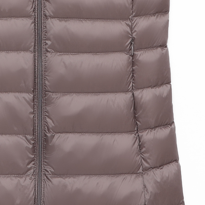 Light Down Vest Women's Autumn and Winter New Collarless Round Neck Inner Wearing Vest Large Size Medium and Long White Duck Down Korean Style Trendy