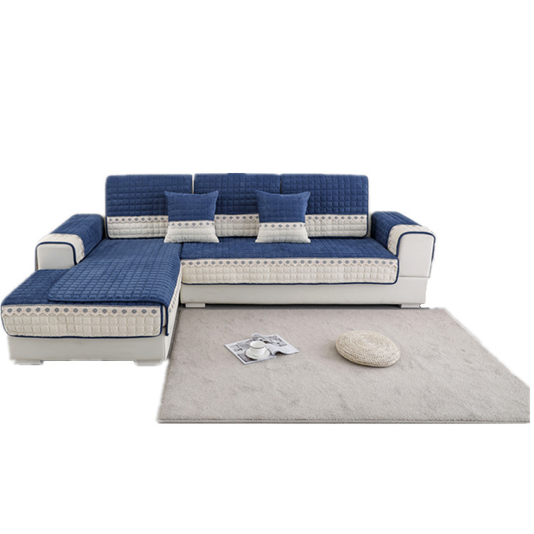 Winter thick corduroy sofa cushion simple modern living room solid color plush sofa cushion semi-finished factory wholesale