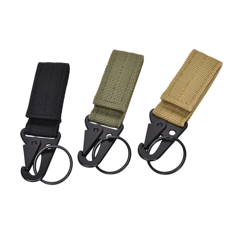 Multifunctional Outdoor Tactical Mountaineering Keychain Wear-resistant Nylon Hawk Buckle Climbing Hook Tactical Accessory Buckle