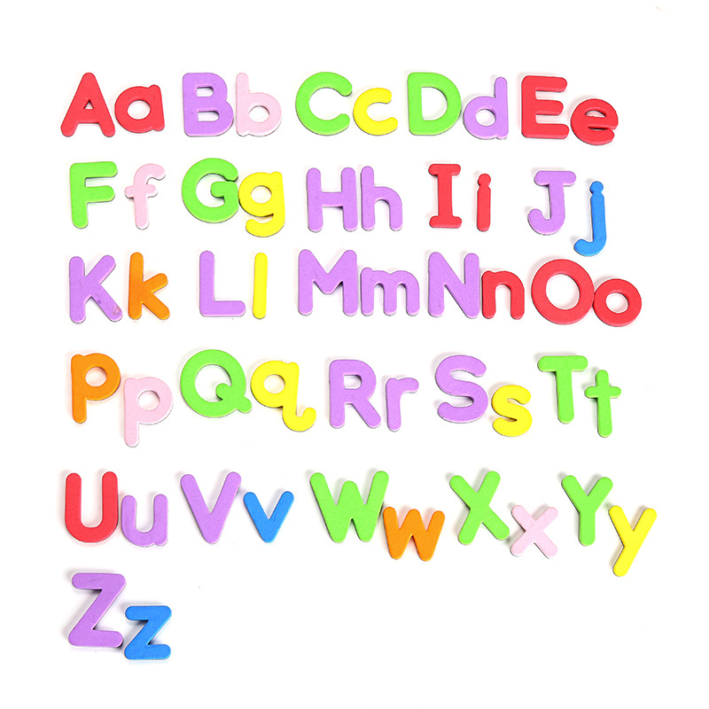 Magnetic letter paste 26 English uppercase lowercase numbers learning paste Children's Day toy spot a generation of hair