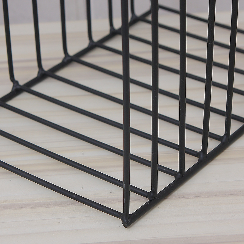 Nordic Office Desktop Iron Metal Creative Dormitory Bedside Bookshelf Desktop Rack Small Magazine Rack Storage