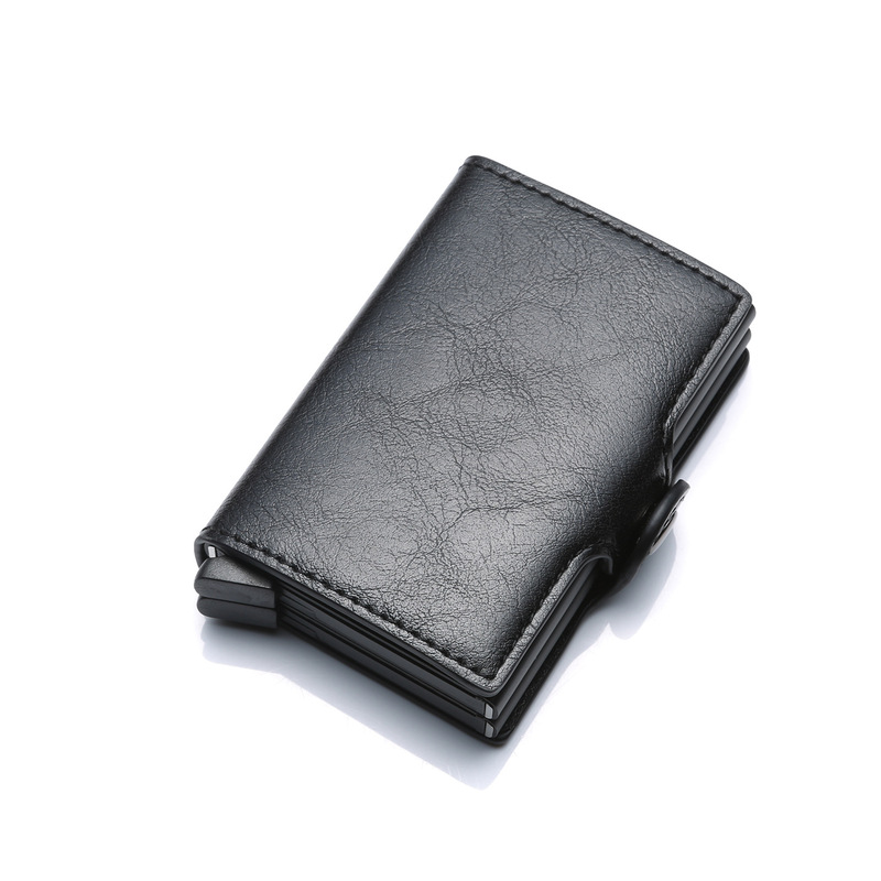 メーカースポット卸売りアマゾンwish新puダブルケースアルミ合金自動弾カードケース金属財布|undefined