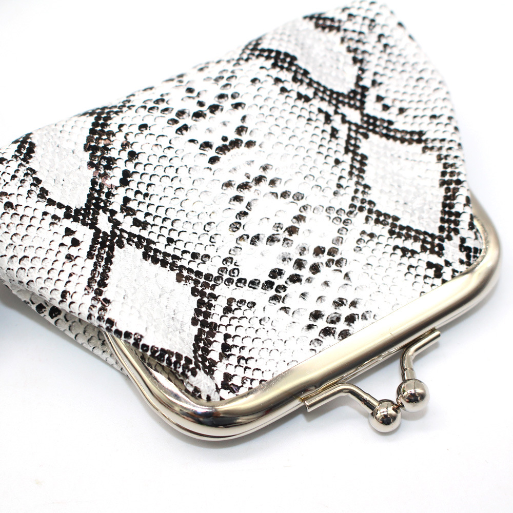 AliExpress supply European and American style PU snake pattern ladies small wallet buckle coin purse mini bag spot wholesale