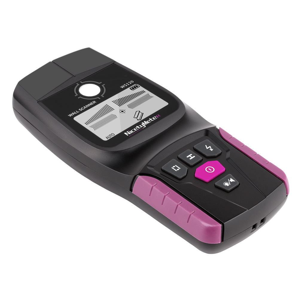 The wall detector detects and locates the WS-120 of wires, water pipes and metal materials in the wall.