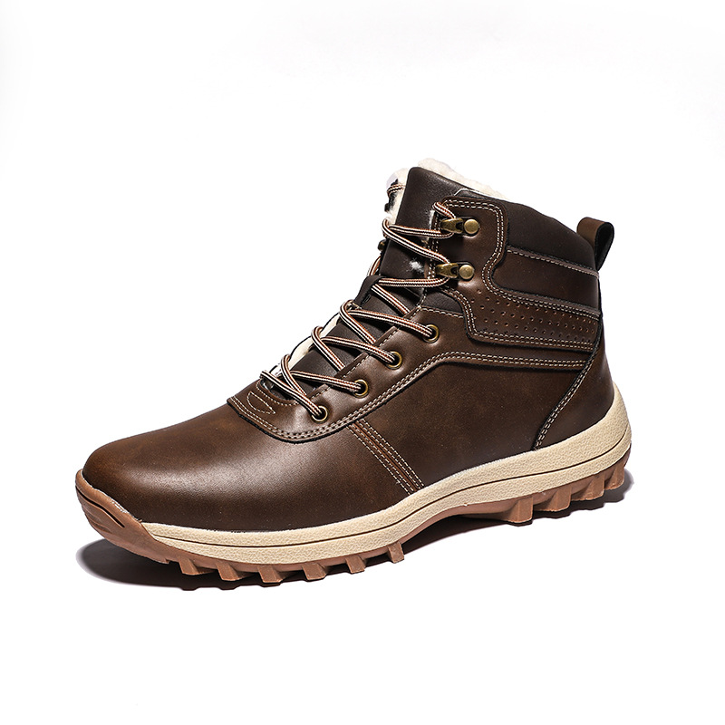 Martin boots men's autumn and winter Korean punk tide shoes plus velvet thick cotton shoes snow boots frock men's shoes wholesale generation