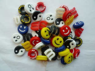 Natural rubber tennis racket shock absorber letter Smiley Tai Chi tennis racket shock absorber multiple colors