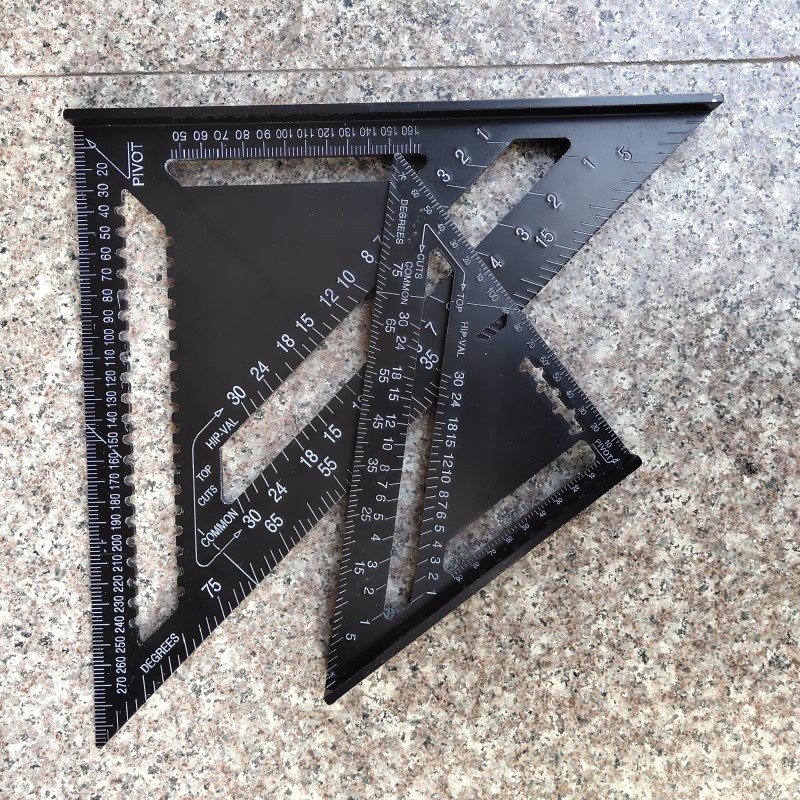 12 inch aluminum alloy Triangle triangle 90 degree 7 inch square metric inch 30cm factory spot