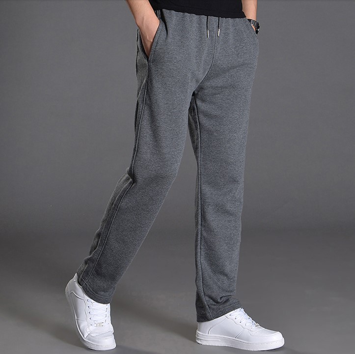Summer thin sports pants men's cotton trousers straight casual pants plus size knitted sweatpants loose running pants