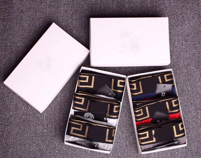 Trendy brand human head tag underwear, men's pure cotton boxer briefs, foreign trade, dropshipping
