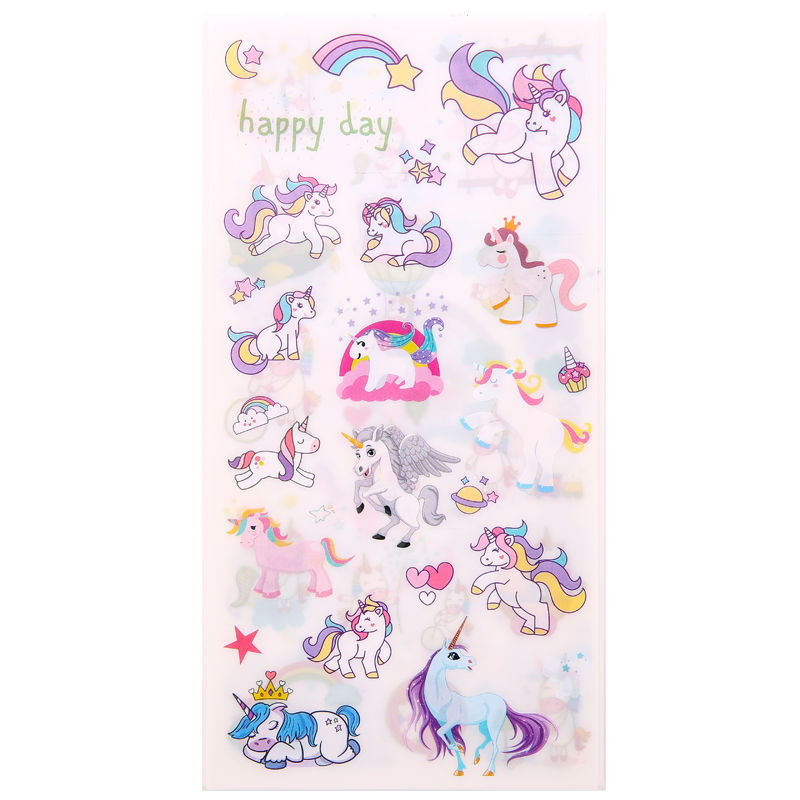 Cute cartoon PVC stickers unicorn stickers photo album Hand account material DIY handmade decorative stickers diary stickers