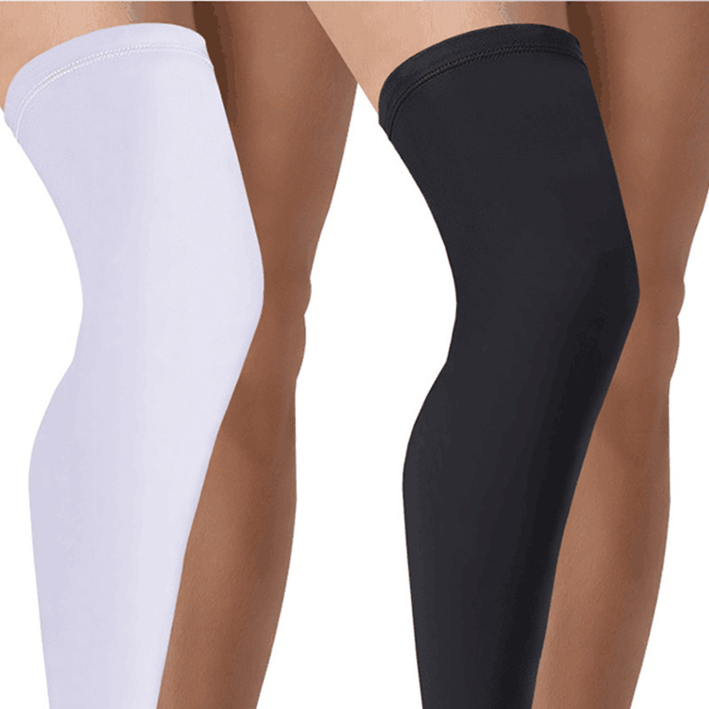 Factory direct supply Lycra foot basketball sports protective gear outdoor running riding leg guard moisture wicking anti-slip knee cover