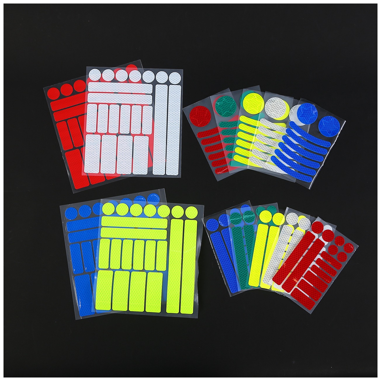 Customized Adhesive Backed Honeycomb Reflective Sticker for Electric Vehicle Cross-border Explosion Car Sticker Safety Logo Striped Warning Strip