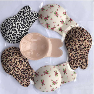 Large size 4XL cross-border rabbit ear anti-bump chest patch silicone lifting breast patch anti-light invisible bra wholesale