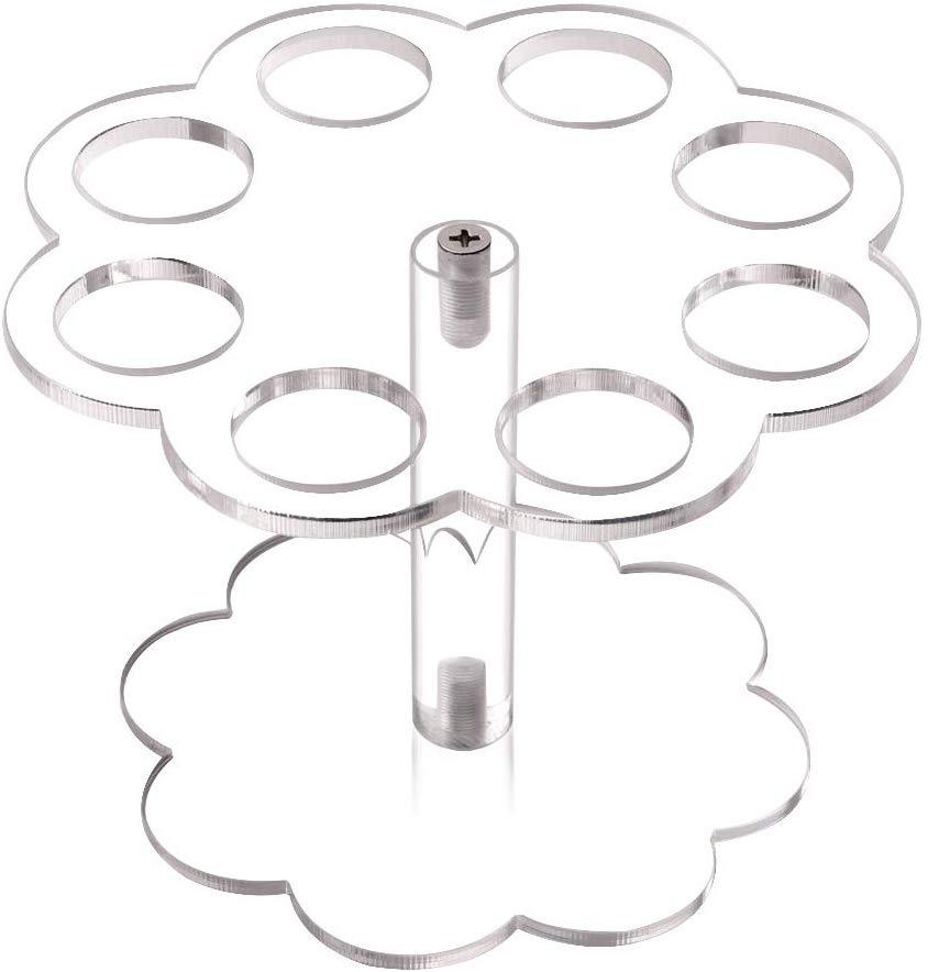 8-hole transparent acrylic Ice Cream display Stand petal shape cone Stand Ice Cream Stand