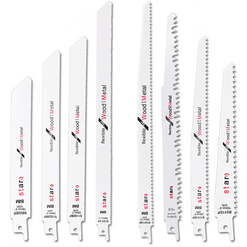 Extended electric reciprocating saw saw blade woodworking saber saw metal keel saw high speed steel Carbon Steel woodworking thick and thin teeth