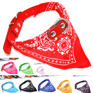Spot supply 1.5cmpu pet triangle scarf collar pet jewelry dog saliva towel scarf multi-color optional