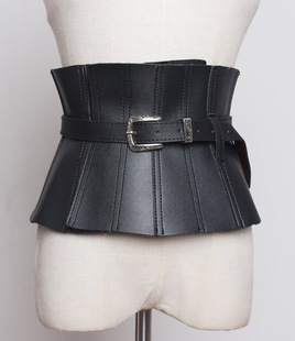 New ruffled all-match waist seal pin buckle adjustable belt waist slimming high-end all-match women's wide waist seal