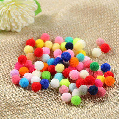 Spot supply high elastic fur ball color size polyester plush ball diy accessories handmade toy fur ball