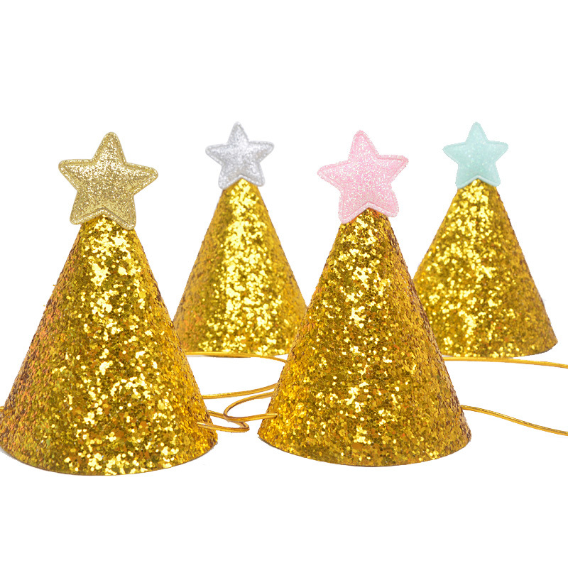Birthday hat mini Korean cute star hat DIY children birthday party hat pet cake hat