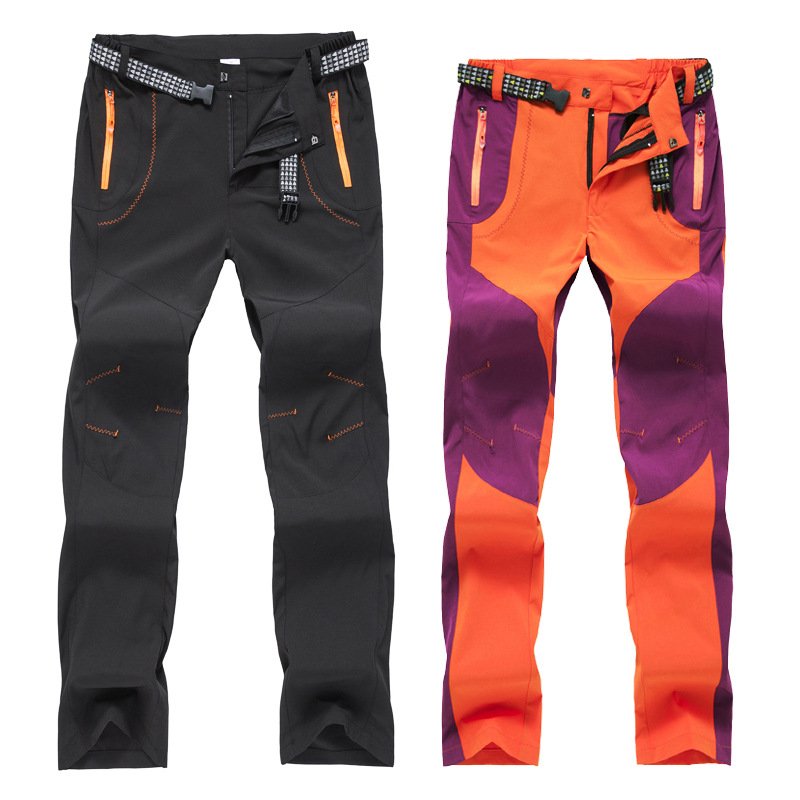 Men's Autumn and Winter Fleece Thickened Warm Soft Shell Pants Waterproof Windproof Rush Pants Outdoor Sports Climbing Pants Women's Cross-Border