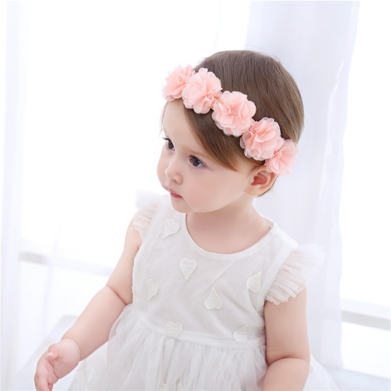Fashion Korean style children's chiffon flower headband baby photo headband hair accessories lace headband