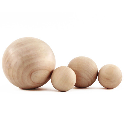 Solid wooden ball handmade DIY accessories raw wood color wooden ball large ball painted ball ball beads 1-8cm can be customized