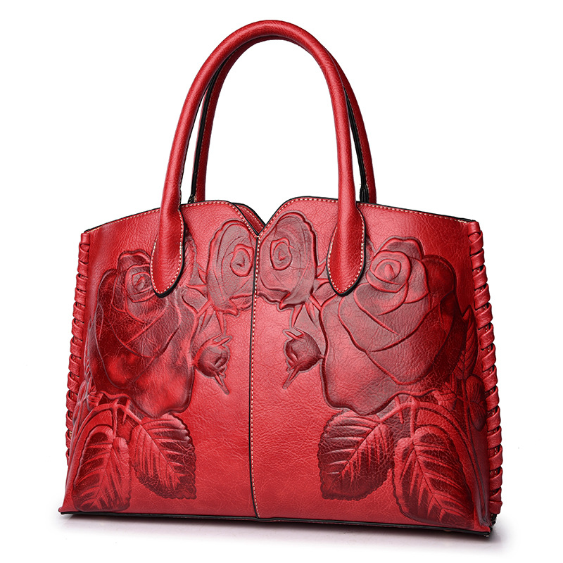 Chinese Trendy Ethnic Style Women's Exquisite Floral Pattern Elegant Elegant Women's Hand Shoulder Crossbody Bag