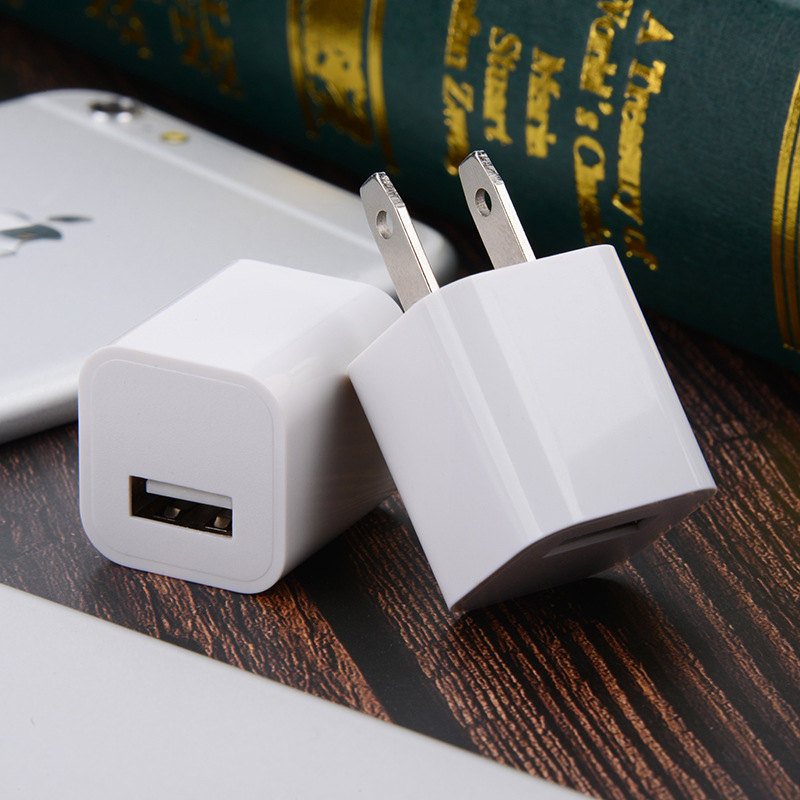 Green dot 1A charger 5V1A single USB charger foot 1A mobile phone charger 5v1a adapter