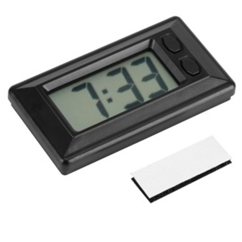 Mini car electronic clock LCD home simple clock with Velcro time date conversion in stock wholesale