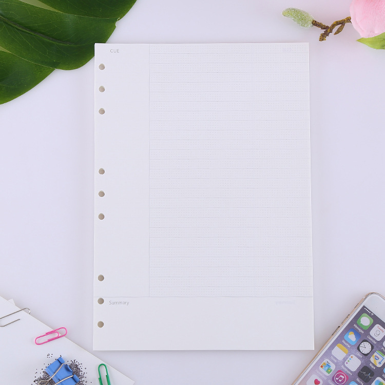9-hole B5 loose-leaf notebook replacement core 100 gram forest paper notebook inner page student classroom notebook replacement core