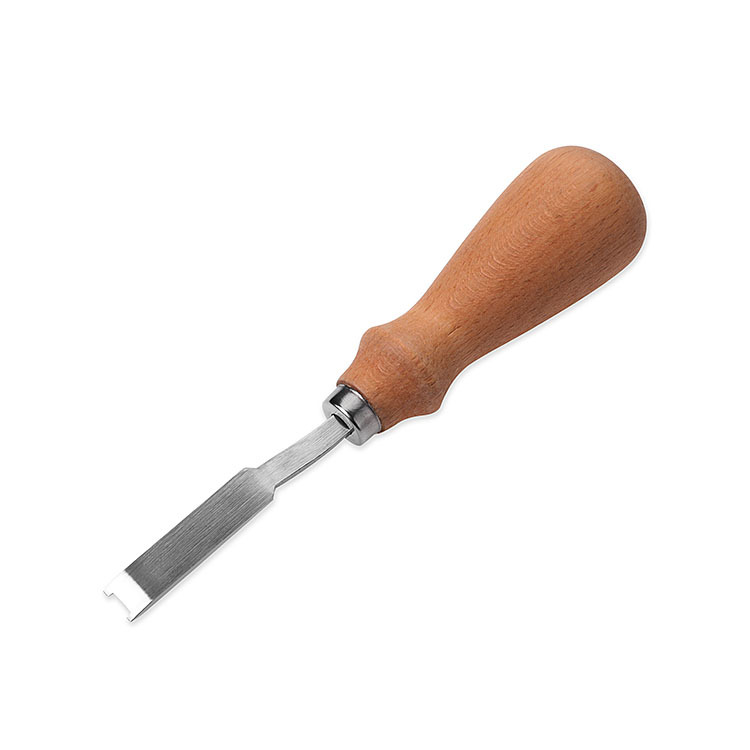Beech handle French leather trimming machine leather carving leather art tool Chamfering wide mouth oblique edge cutting knife hand shovel edge thinning