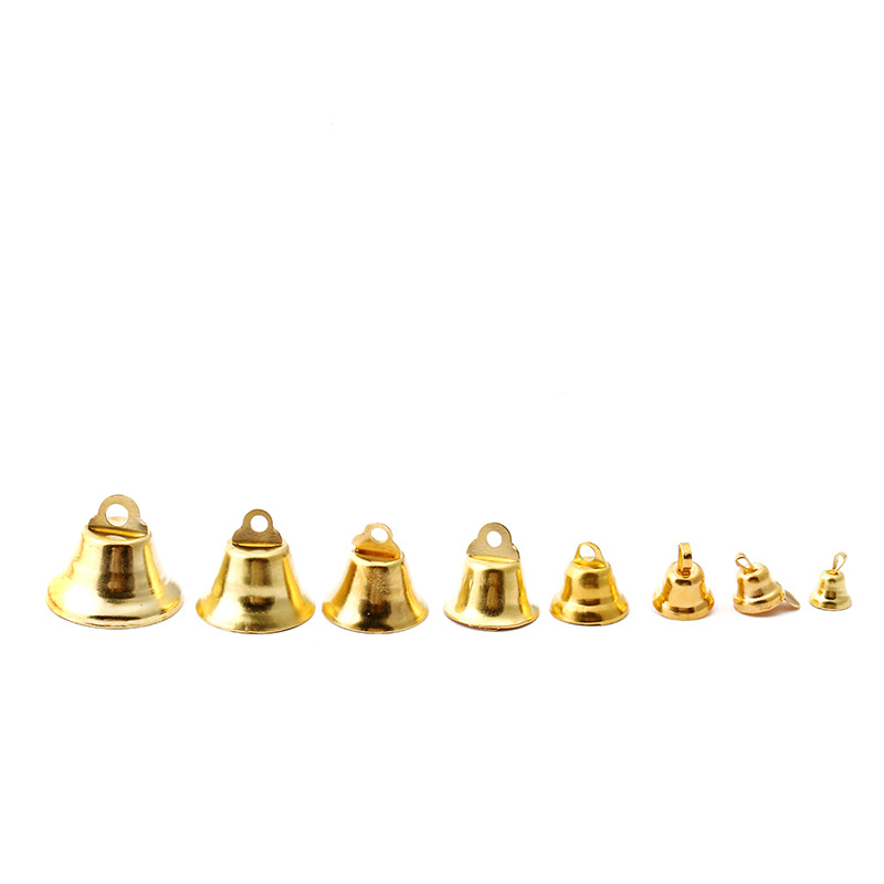 Supply 6-26mm gold and silver opening horn bell Christmas decoration small Bell wind chime DIY accessories wholesale