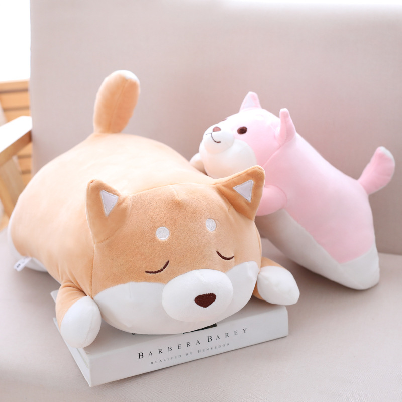 Cross-border Shiba Dog Doll Foreign Trade Doll Dog Lie-down Husky Pillow Japanese Akita Dog Plush Toy Corgi Dog