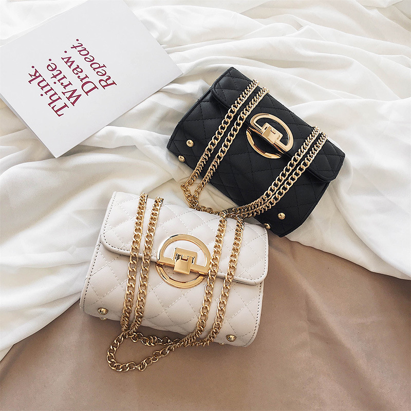 Bag Women's Bag New 2019 Fashionable Crossbody Bag Trendy Instagram Style Texture Chain Internet Celebrity Small Bag