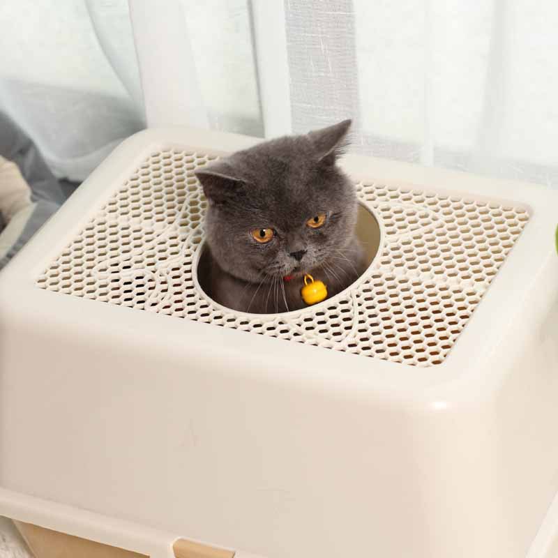 Cat Litter Box Cat Supplies with Cat Litter Shovel Cat Litter Box Pet Toilet Picker Cat Toilet Pet Supplies
