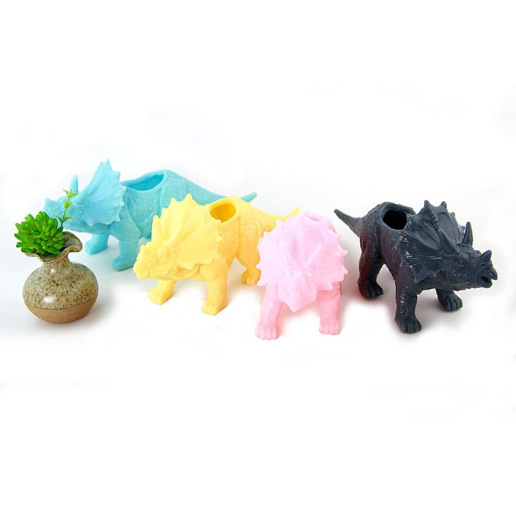 Succulent creative plastic flower pot mini simulation animal Triceratops succulent plant flower pot non-resin ceramic flower pot