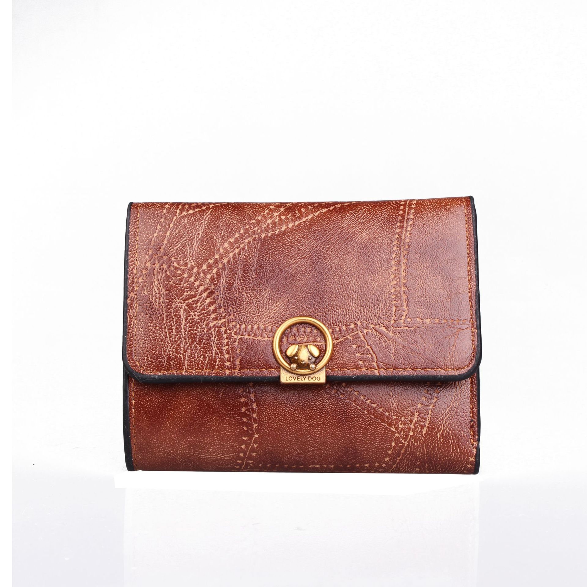 ins New Style Cute Dog Simple Women's Wallet Women's Short Three-fold Small Wallet Women's Coin Purse Card Holder Wallet Trend
