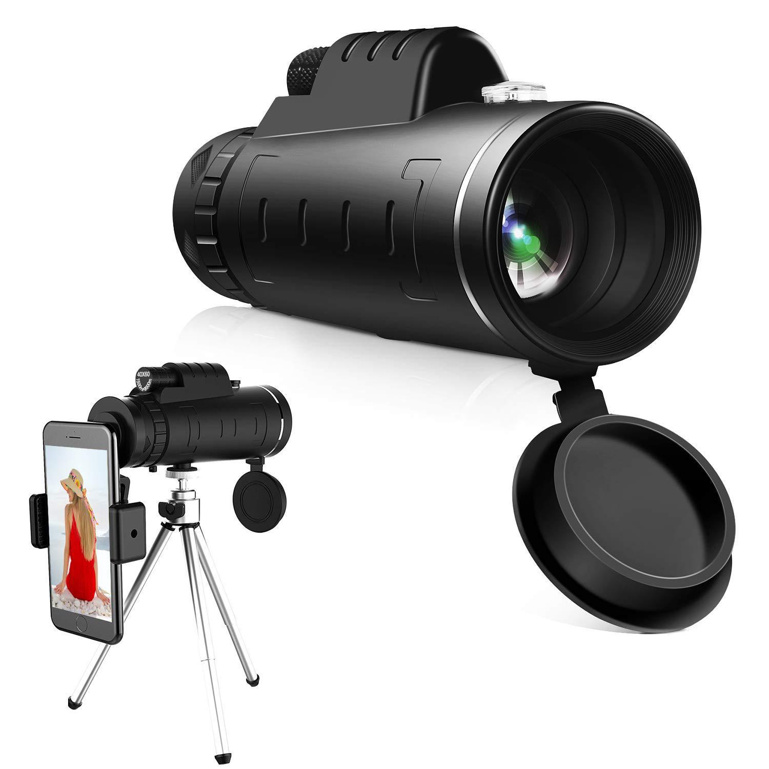 Lijian Mobile Phone Lens Low Light Level Night Vision Outdoor High Definition Telescope 40x 60 High Power Mono Telescope Lens