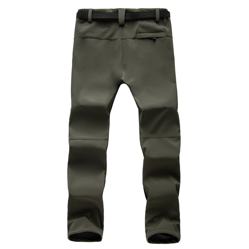 Tactical Pants Men's Charge Pants Men's Winter Pants Autumn and Winter Waterproof Fleece-lined Thickened Fleece Soft Shell Pants Warm Wear-resistant