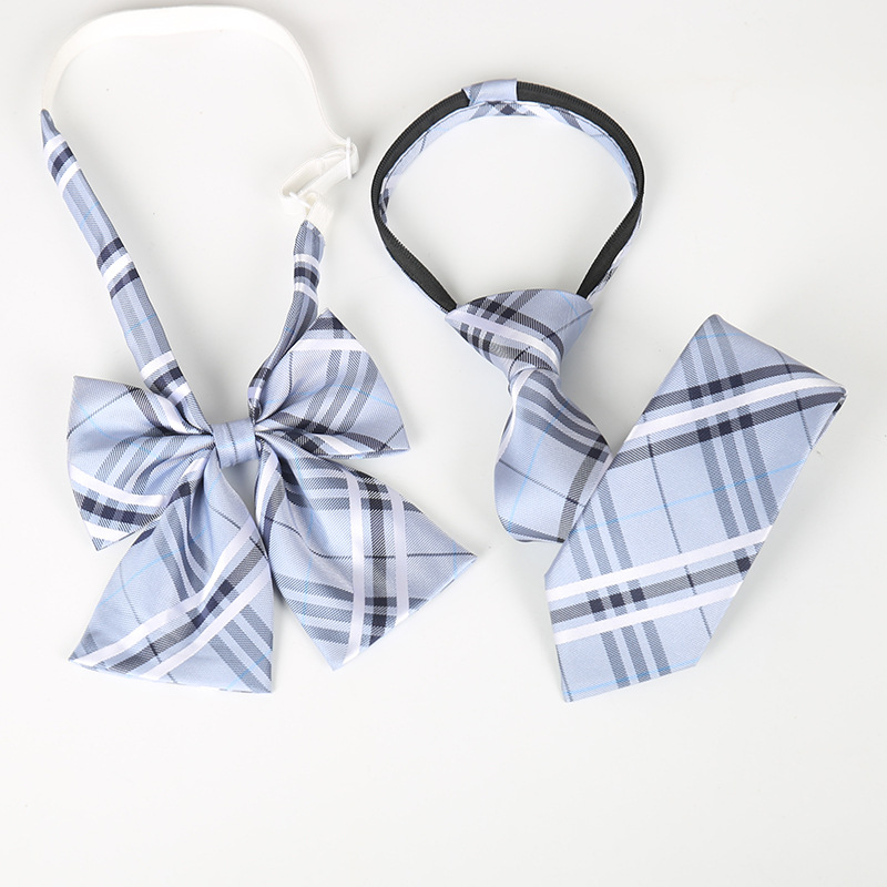 Short Korean Japanese College Style Children's Tie Polyester Zipper Knot Free Lazy Tie Women's 6cm Wholesale