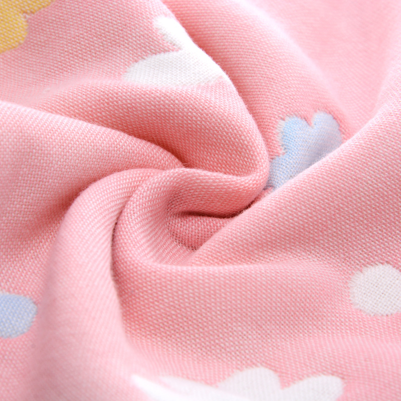 Factory wholesale cotton six-layer gauze lock edge small square 26*26cm kindergarten baby saliva towel