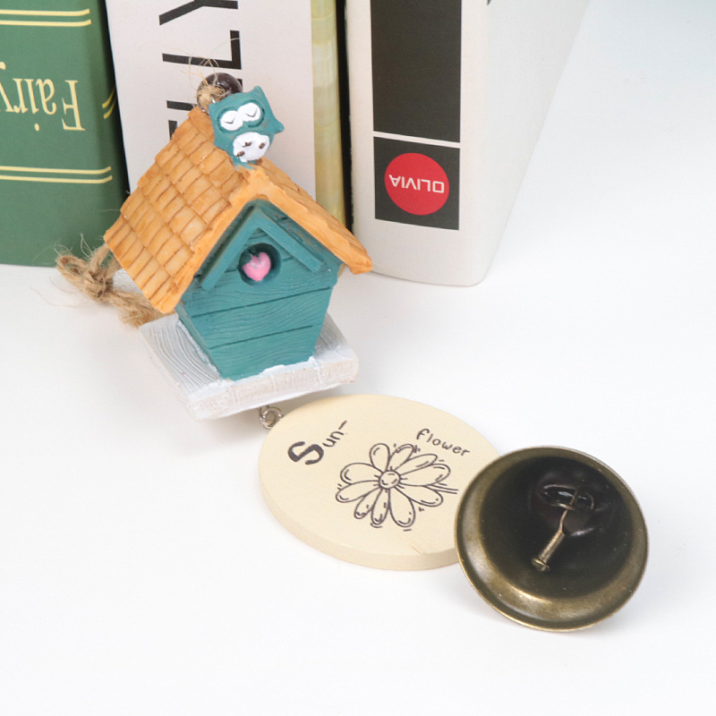 zakka cute cute resin wind chimes ornaments creative cartoon bird car pendant wholesale resin crafts